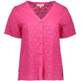 Only - Onlkally Heart Ss Shirt Wvn Cs - Blouse - Fuchsia Purple