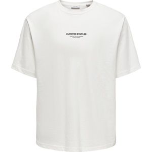 Only Sons Onscurated Rlx Print Ss Tee Noos Heren t-Shirt - Cloud Dancer