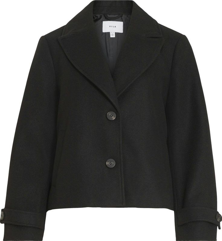 Vila Jas Visolo L/s Short Jacket/tes 14099249 Black Dames Maat - 34