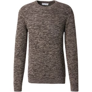 SELECTED HOMME - SLHVINCE LS KNIT BUBBLE CREW NECK - Trui - Chocolate torte - Lange Mouwen
