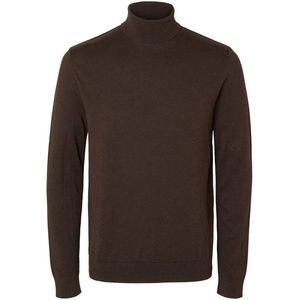 Selected Berg Trui Met Hoge Hals Bruin Man