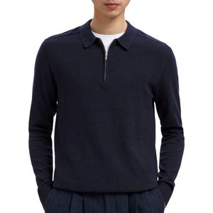 Gebreide Trui - Polokraag - Lange Mouwen - Regular Fit - 50% Katoen - 50% Biologisch Katoen