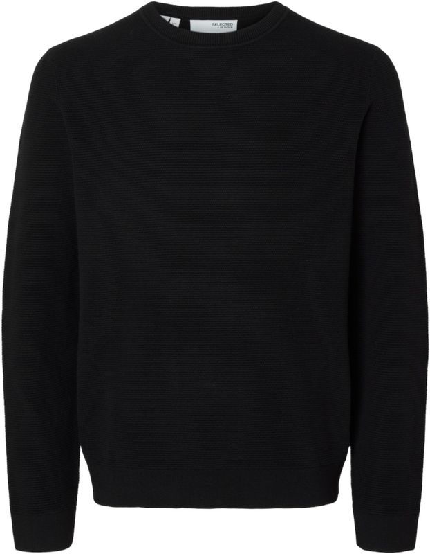 SELECTED HOMME - Gebreide Trui - Groen - Katoen - Crew Neck
