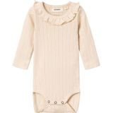 Romper - Lange Mouwen - Drukknoopsluiting - Ronde Hals - Needle Drop Design