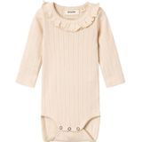 Romper - Lange Mouwen - Drukknoopsluiting - Ronde Hals - Needle Drop Design