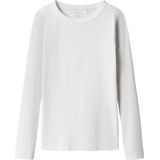 Top - Gestreept - Ribgebreide Stof - Ronde Hals - Lange Mouwen