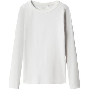 Top - Gestreept - Ribgebreide Stof - Ronde Hals - Lange Mouwen