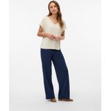 Vero Moda - Vmbecky hw wide pull on pant - Navy - Broek