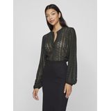 Vila Blouse Vichikka Lace L s Shirt- Noos 14082977 Scarab Dames
