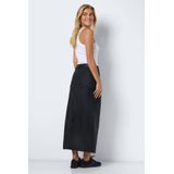 NOISY MAY - Nmkath Nw Slit - Lange Rok - Zwart - Coated