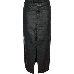 NOISY MAY - Nmkath Nw Slit - Lange Rok - Zwart - Coated