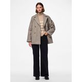 Pieces - Marbel - Jas - Groen - Polyester - Revers - Dubbele Rij Knopen