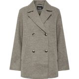 Pieces - Marbel - Jas - Groen - Polyester - Revers - Dubbele Rij Knopen