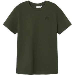 Regular Fit - T-shirt - Blauw - Jersey - Geborduurd