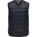 Gilet - Zwart - 100% Nylon - Hoge Hals - Lange Mouwen - Knoopsluiting