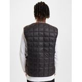 Gilet - Zwart - 100% Nylon - Hoge Hals - Lange Mouwen - Knoopsluiting