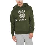 Jack & Jones - Jjvicto Hoodie - Heren - Groen - Katoen