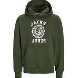 Jack & Jones - Jjvicto Hoodie - Heren - Groen - Katoen