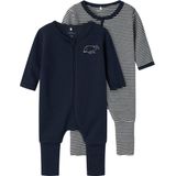 Name It - Y/d Core 2 - Slaappakje - Meerkleurig - Biologisch Katoen - Pak van 2