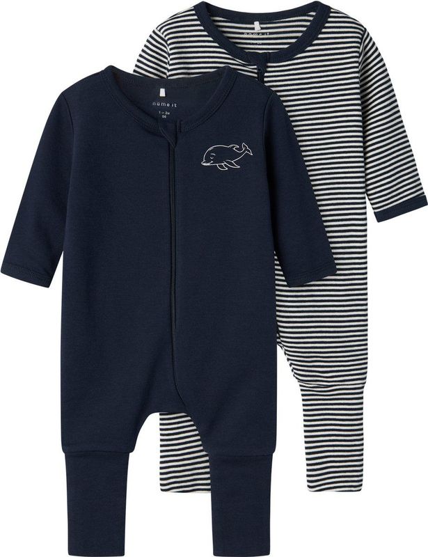 Name It - Y/d Core 2 - Slaappakje - Meerkleurig - Biologisch Katoen - Pak van 2