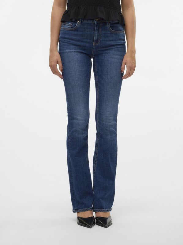 Vero Moda - Flared Jeans - Dark Blue - Denim