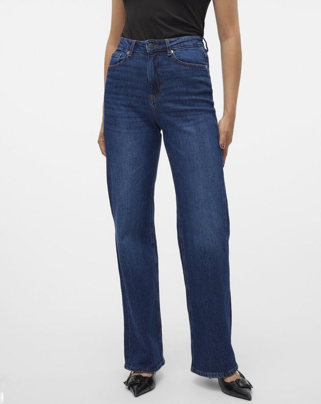 Jack & Jones Tokyo Wide Cr6004 Jeans Met Hoge Taille Blauw Vrouw