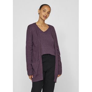 Vila Vest Viril Open Knit Cardigan - Noos 14044041 Plum Perfect/dark Melan Dames