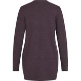 Vila Vest Viril Open Knit Cardigan - Noos 14044041 Plum Perfect/dark Melan Dames