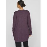 Vila Vest Viril Open Knit Cardigan - Noos 14044041 Plum Perfect/dark Melan Dames