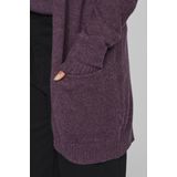 Vila Vest Viril Open Knit Cardigan - Noos 14044041 Plum Perfect/dark Melan Dames
