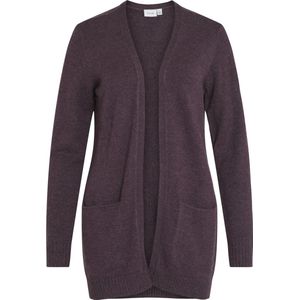 Vila Vest Viril Open Knit Cardigan - Noos 14044041 Plum Perfect/dark Melan Dames