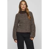 Vila - Lory - Gebreide Top - Hoge Hals - Lange Mouwen - Jacquard Detail