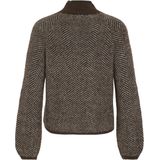 Vila - Lory - Gebreide Top - Hoge Hals - Lange Mouwen - Jacquard Detail