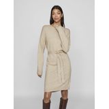 Tricot Jurk - Natural Melange - 50% Viscose, 27% Nylon, 23% Polyester