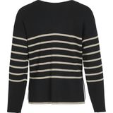 Vila Trui Viostria V-neck Rev Top-noos 14094190 Black Beauty/feather Grey Dames