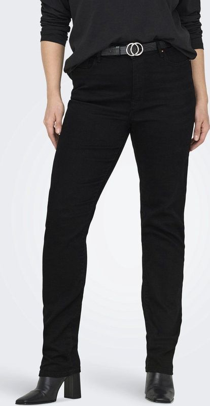 ONLY CARMAKOMA - Slim Fit Jeans - Blauw - Katoen - Mid Waist