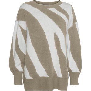 Vero Moda - Vmnancy Ls o-Neck Long Pullover Boo - Dames - Gebreide Truien