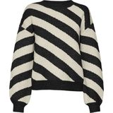 Vero Moda Trui Vmlara Ls O neck Pullover Ga Boo Re 10310862 Black/birch Dames