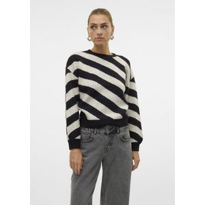 Vero Moda Trui Vmlara Ls O-neck Pullover Ga Boo Re 10310862 Black/birch Dames