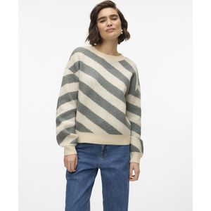 Vero Moda Trui Vmlara Ls O-neck Pullover Ga Boo Re 10310862 Birch/w.balsam Dames