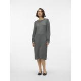 Vmenya - Midi-jurk - Gebreide Jurk - Knielengte - Lange Mouwen