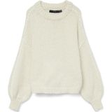Gebreide Trui - O-hals - Lange Mouwen - Ballonmouwen - Normale Pasvorm