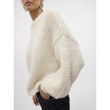 Gebreide Trui - O-hals - Lange Mouwen - Ballonmouwen - Normale Pasvorm