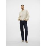 Gebreide Trui - O-hals - Lange Mouwen - Ballonmouwen - Normale Pasvorm