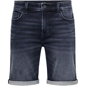 Only & Sons - Korte Broek - Blue Denim - Katoen/Polyester/Elastaan