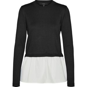 Gebreide Pullover - O-hals - Lange Mouwen - Geribde Mouwuiteinden