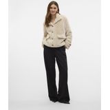 Vero Moda - Sonja Eva Fur Jacket - Faux Fur - Zwart - Leren Jas
