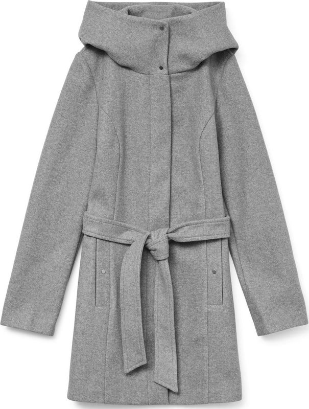 Vmpopliva - Jas - Biker Kraag - Lange Mouwen - Riemsluiting - Voorzakken met Drukknoopsluiting