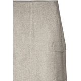 VERO MODA - Korte Rok - Mêlee Lichtbeige - Hoge Taille - Polyester