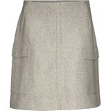 VERO MODA - Korte Rok - Mêlee Lichtbeige - Hoge Taille - Polyester